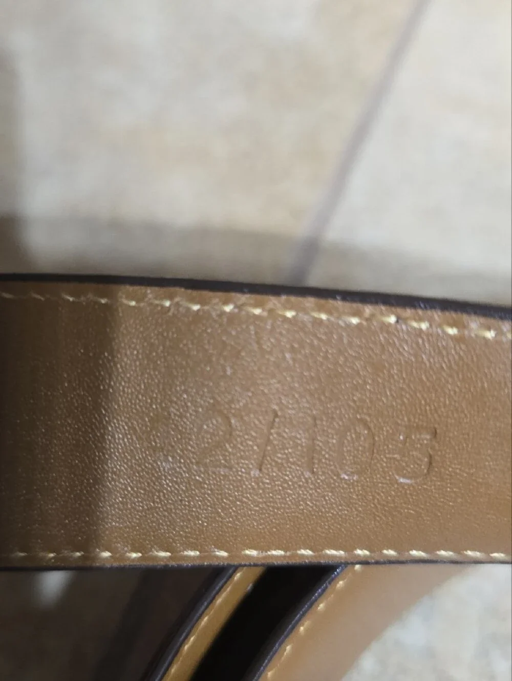 Allen Edmonds Chili Leather Belt with Brass Buckle 42